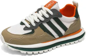 Women’s Retro Jogger Sneakers, Fashion Mesh Suede Trainers, Vintage Street Running Shoes, Iconic Triple Stripe Detailing