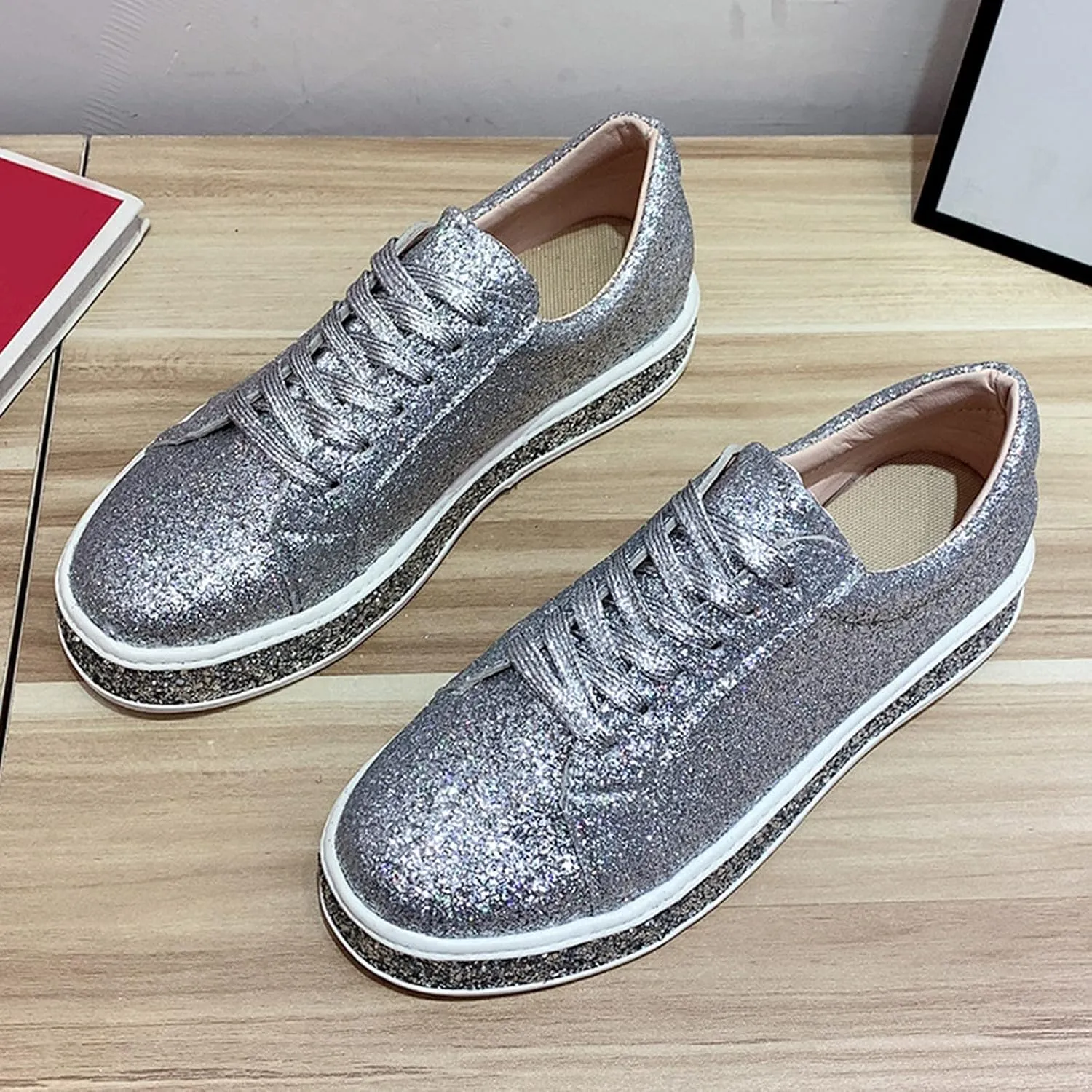 Womens Running Shoes Wide White Women's Athletic Walking Shoes Slip On Casual Mesh Wide Foot Workout Shoes Women White Platform Sneakers for Women Wide Fall Slip On Shoes for Women 2023 Trendy