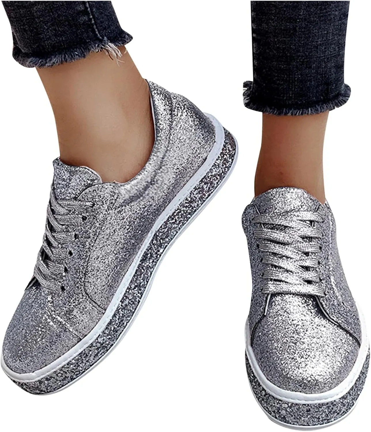 Womens Running Shoes Wide White Women's Athletic Walking Shoes Slip On Casual Mesh Wide Foot Workout Shoes Women White Platform Sneakers for Women Wide Fall Slip On Shoes for Women 2023 Trendy