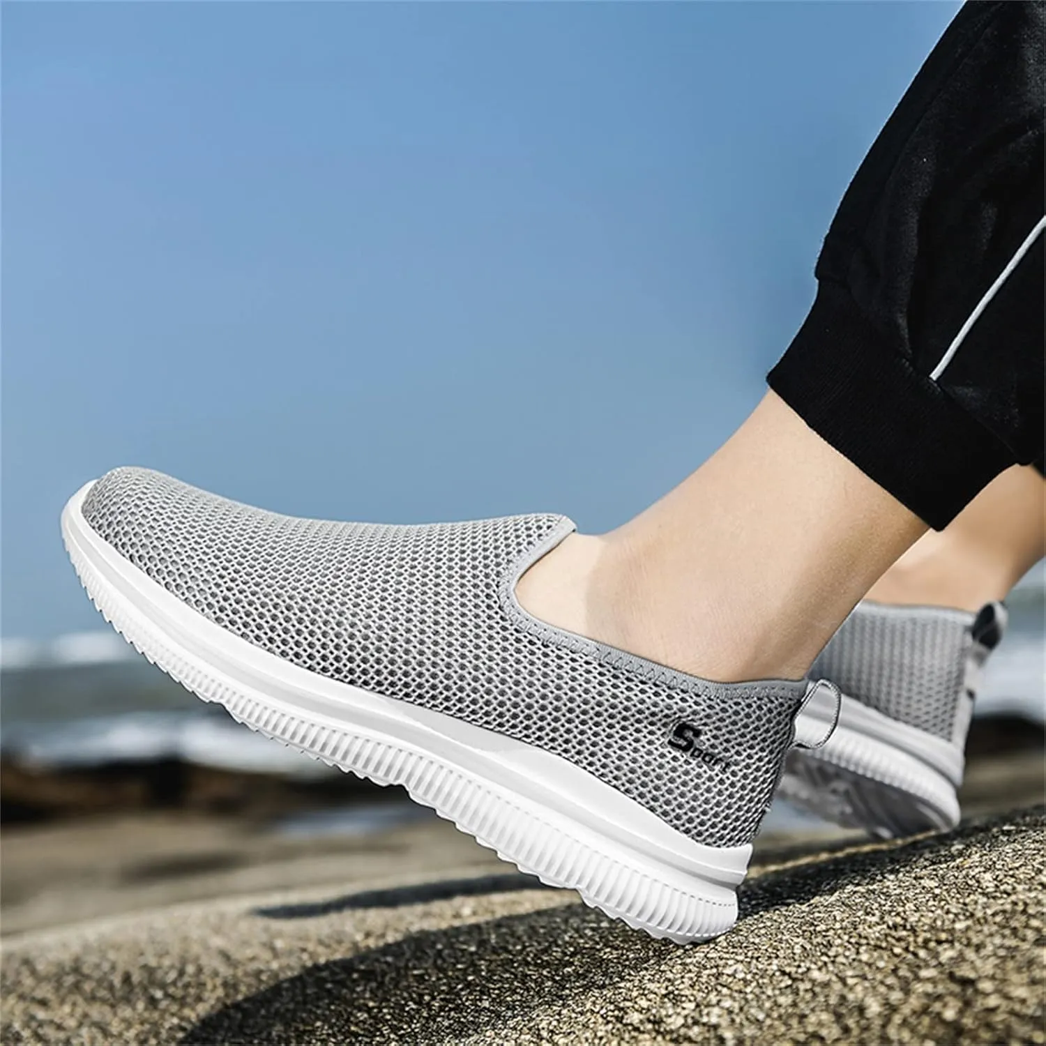 Women's Slip on Walking Shoes Tennis Lightweight Gym Non Slip Work Shoes Women Flat Feet Men's Casual Dress Shoes Waterproof Sneakers Red Tennis Shoe Cross Trainer Shoe