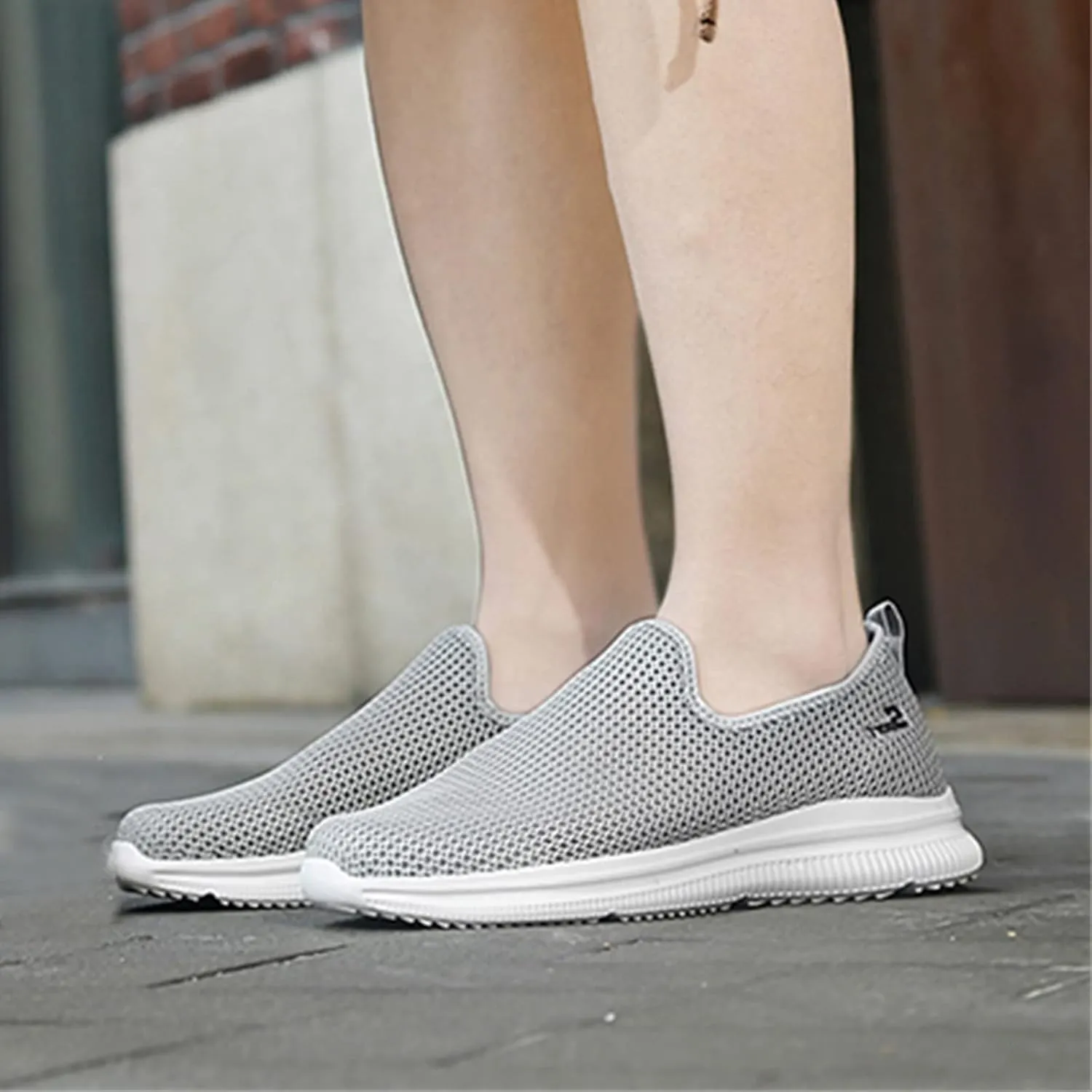 Women's Slip on Walking Shoes Tennis Lightweight Gym Non Slip Work Shoes Women Flat Feet Men's Casual Dress Shoes Waterproof Sneakers Red Tennis Shoe Cross Trainer Shoe