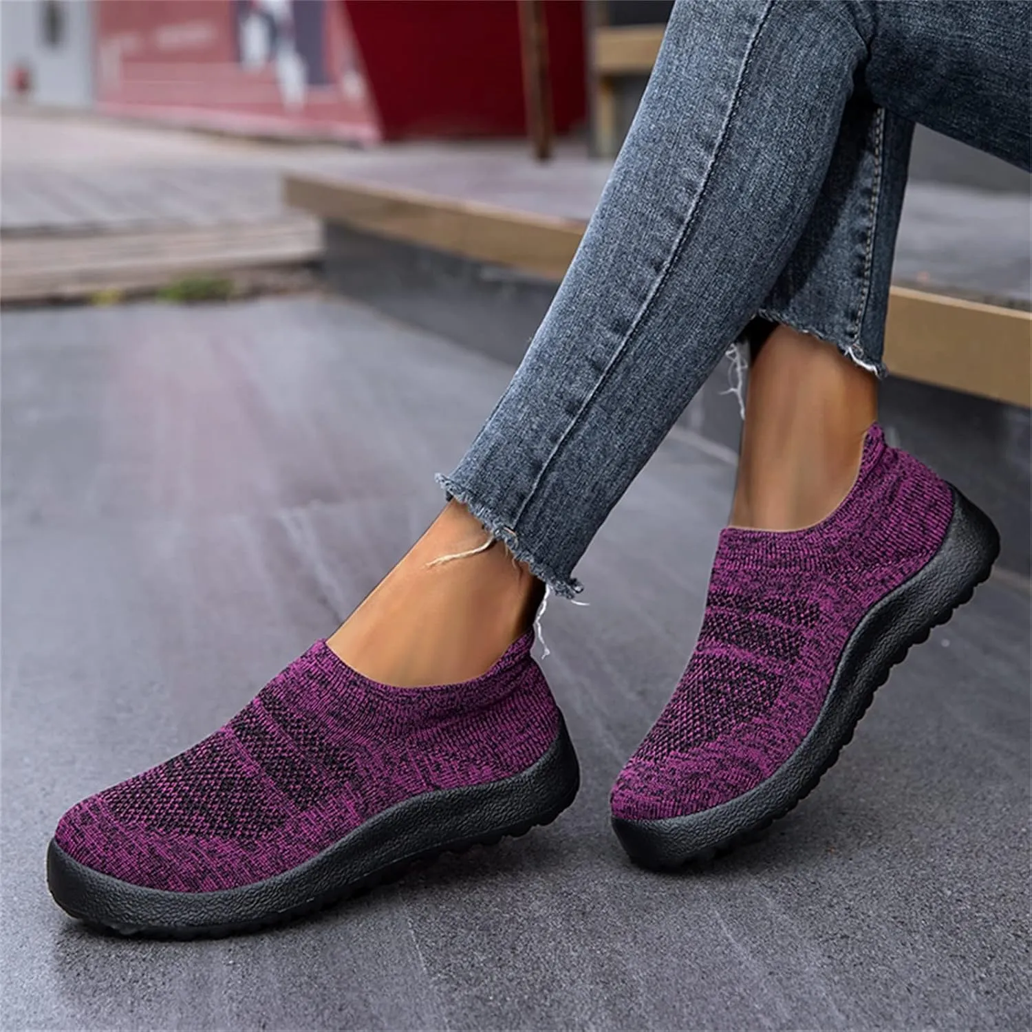 Womens Sneakers 7.5 Wide Width Non Slip Work Shoes Women Black and White Black Tennis Shoes for Women Non Slip Women Black Sneakers Size 7.5 Athletic Shoes Women Size 6.5