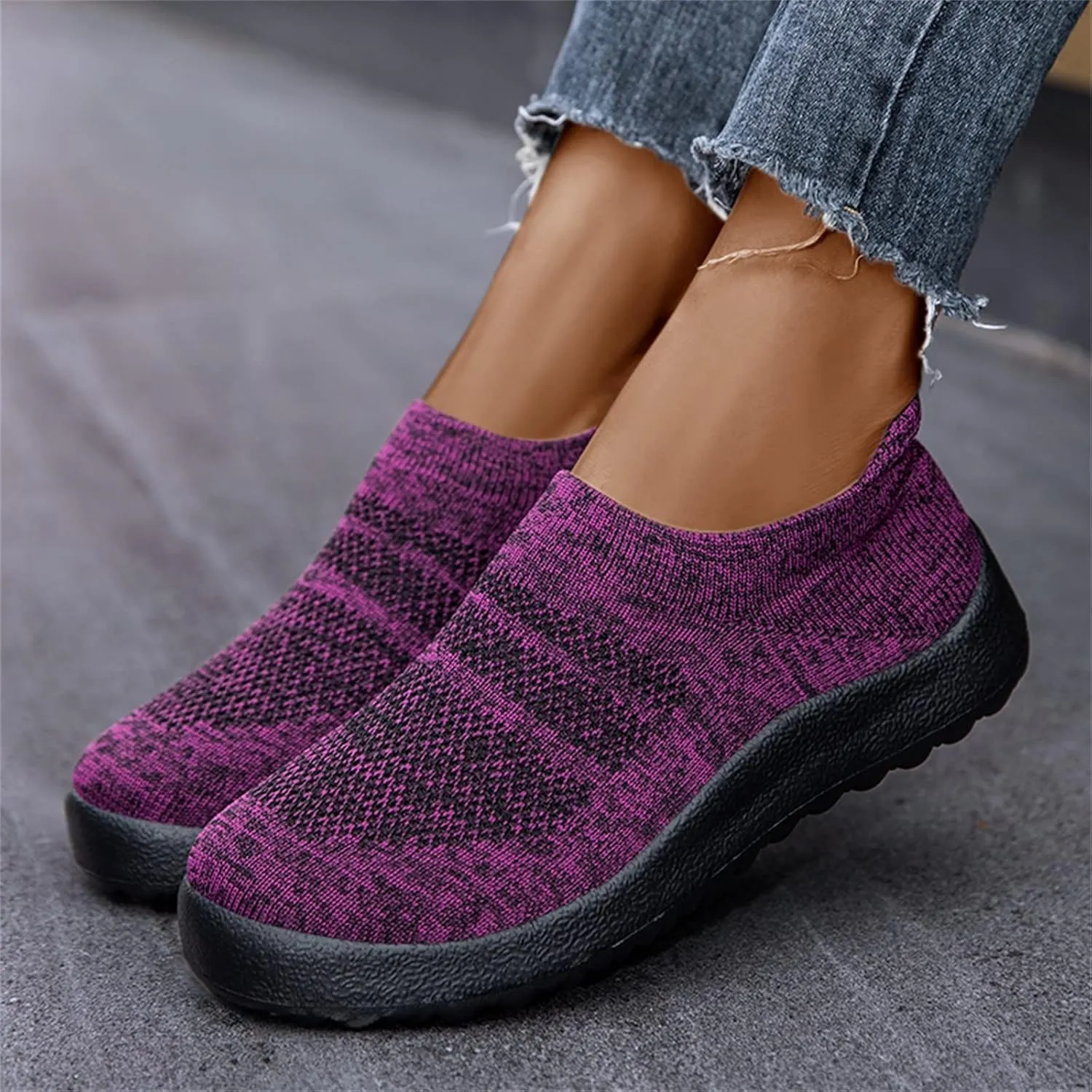Womens Sneakers 7.5 Wide Width Non Slip Work Shoes Women Black and White Black Tennis Shoes for Women Non Slip Women Black Sneakers Size 7.5 Athletic Shoes Women Size 6.5
