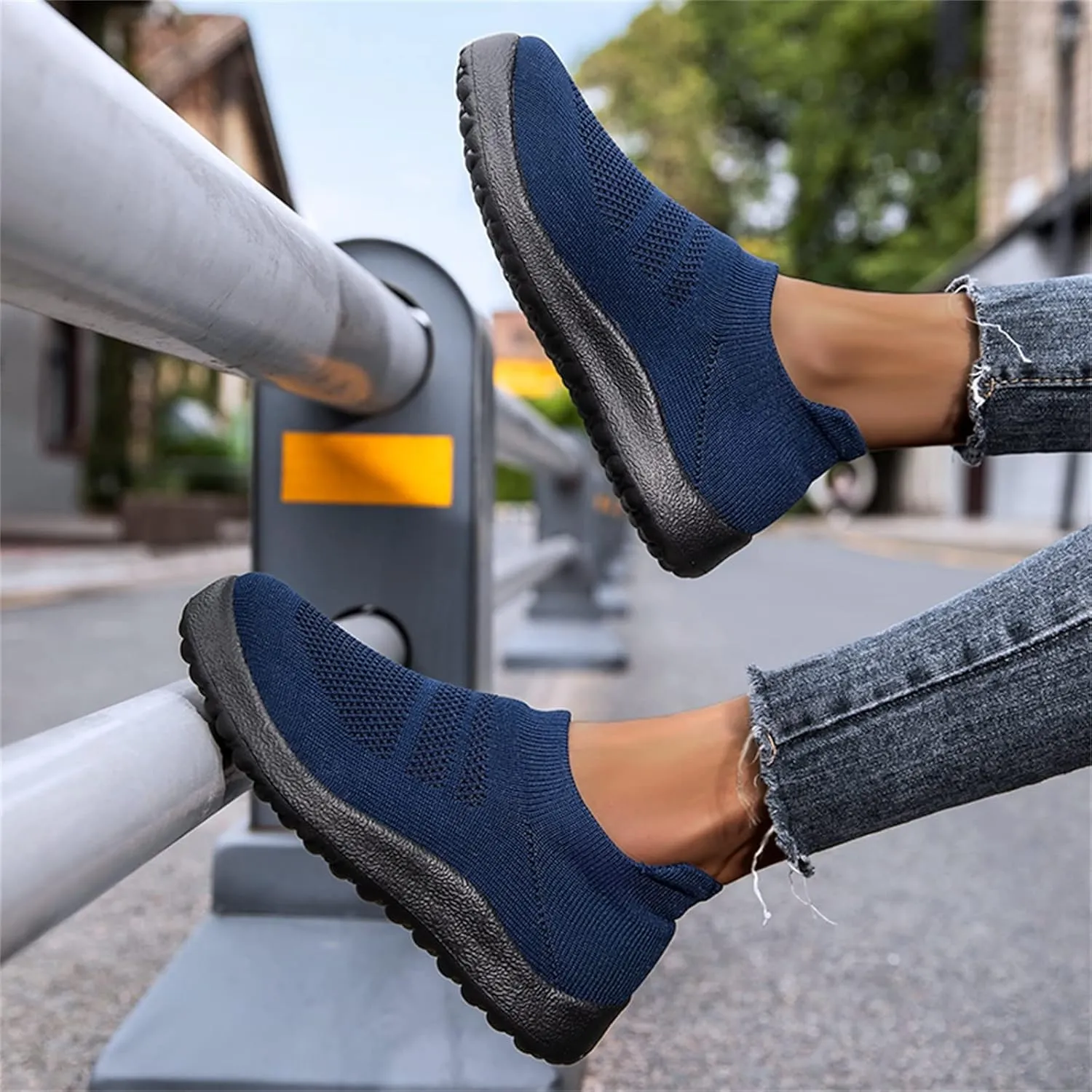 Womens Sneakers 7.5 Wide Width Non Slip Work Shoes Women Black and White Black Tennis Shoes for Women Non Slip Women Black Sneakers Size 7.5 Athletic Shoes Women Size 6.5