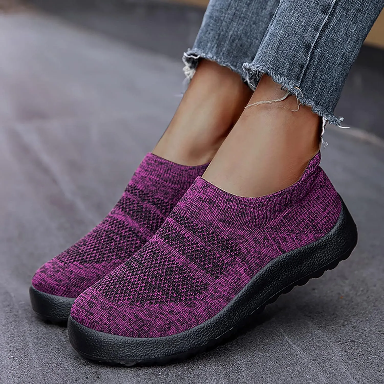 Womens Sneakers 7.5 Wide Width Non Slip Work Shoes Women Black and White Black Tennis Shoes for Women Non Slip Women Black Sneakers Size 7.5 Athletic Shoes Women Size 6.5