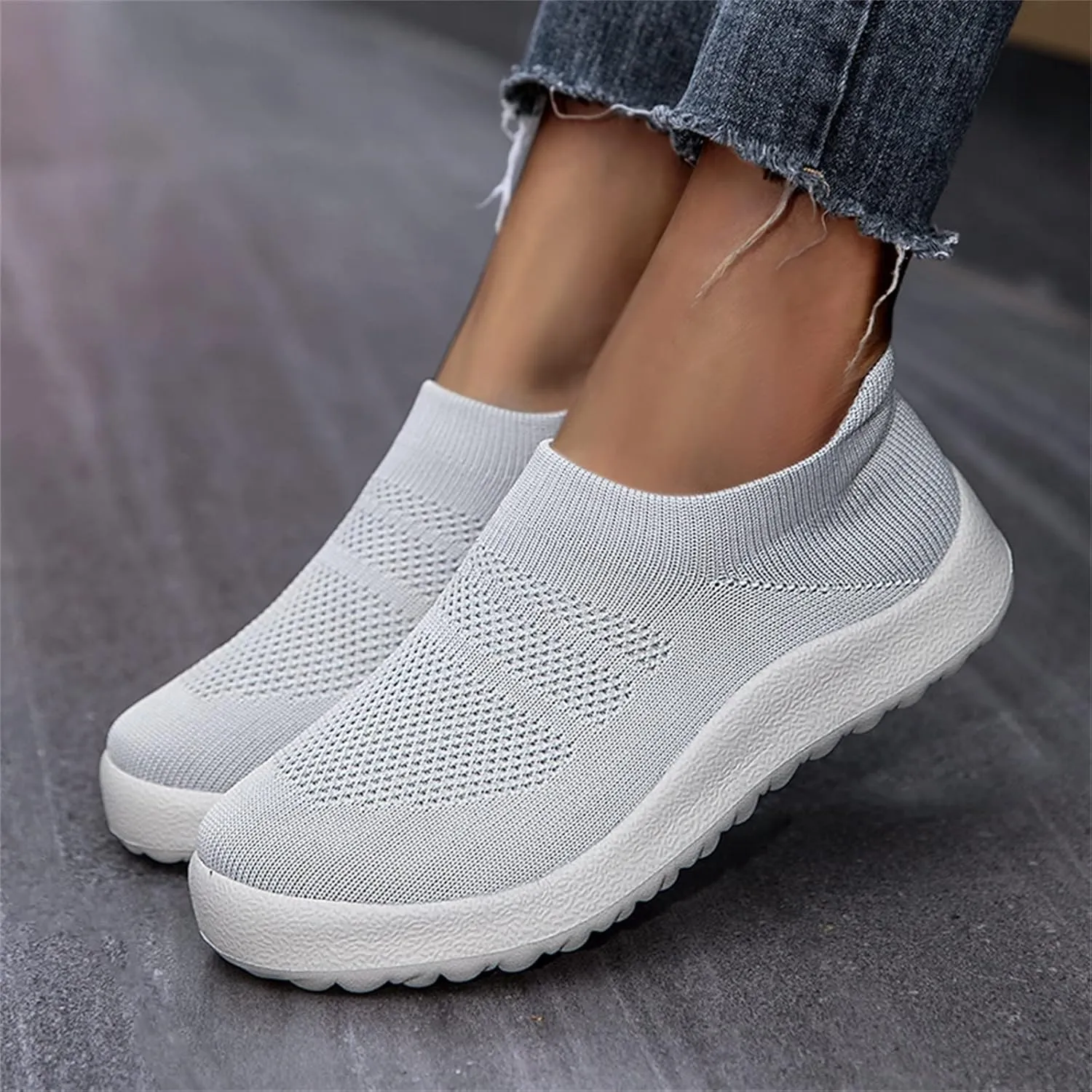 Womens Sneakers 7.5 Wide Width Non Slip Work Shoes Women Black and White Black Tennis Shoes for Women Non Slip Women Black Sneakers Size 7.5 Athletic Shoes Women Size 6.5