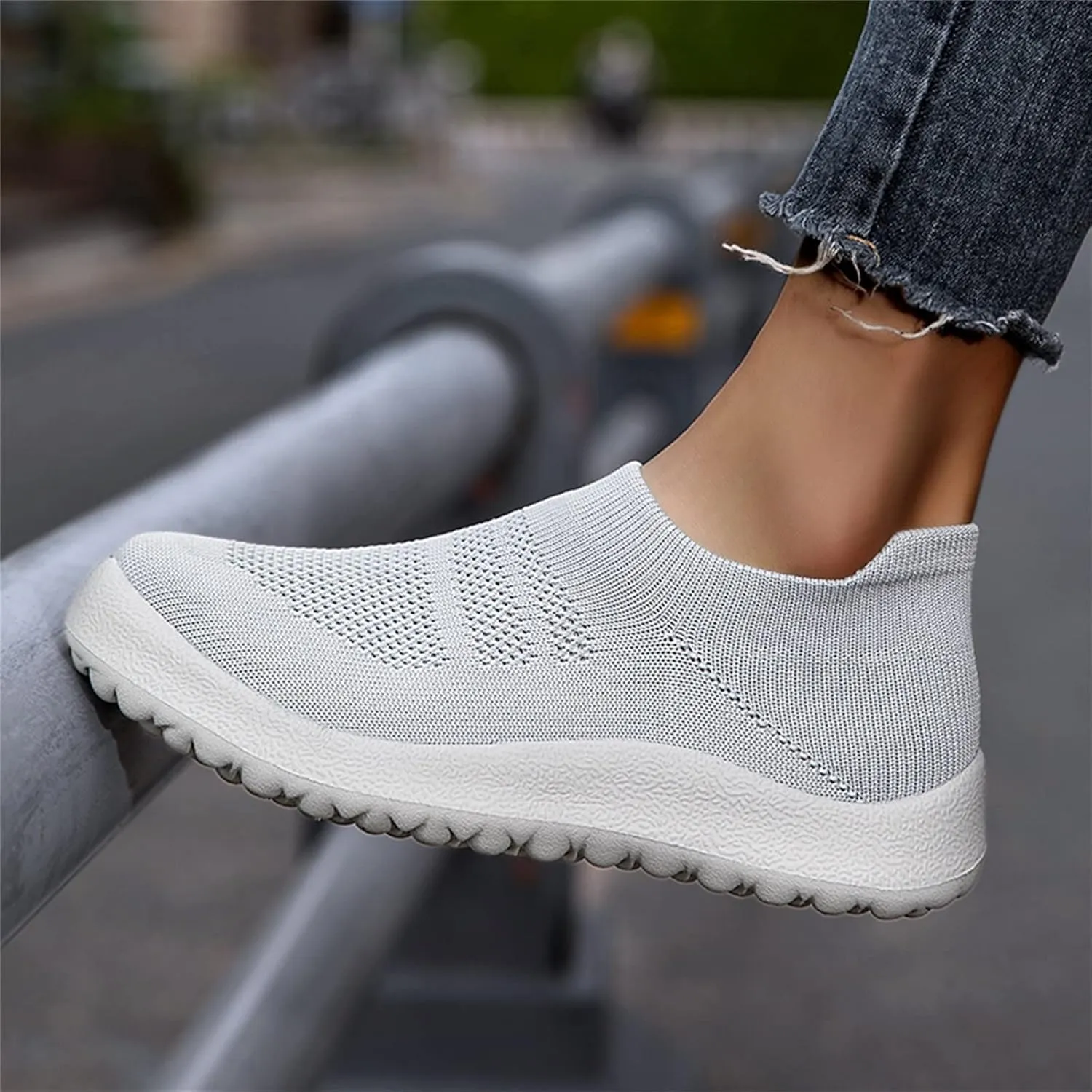 Womens Sneakers 7.5 Wide Width Non Slip Work Shoes Women Black and White Black Tennis Shoes for Women Non Slip Women Black Sneakers Size 7.5 Athletic Shoes Women Size 6.5