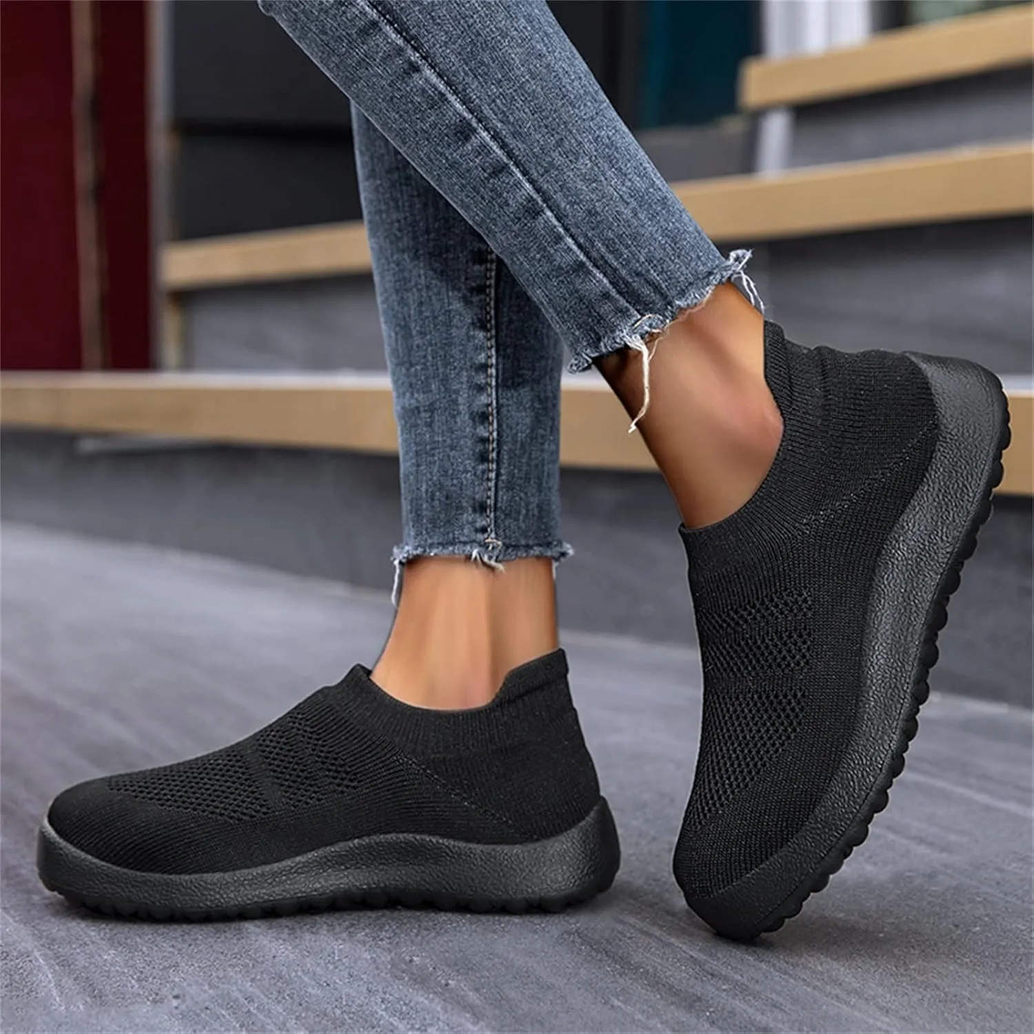Women's Sneakers Size 8 Slip On Fashion Sneakers for Women 2023 Platform Slip On Walking Tennis Shoes for Women with Arch Support Women's Sneakers Wide Fit Zapatos Deportivos De Mujer para El Gym