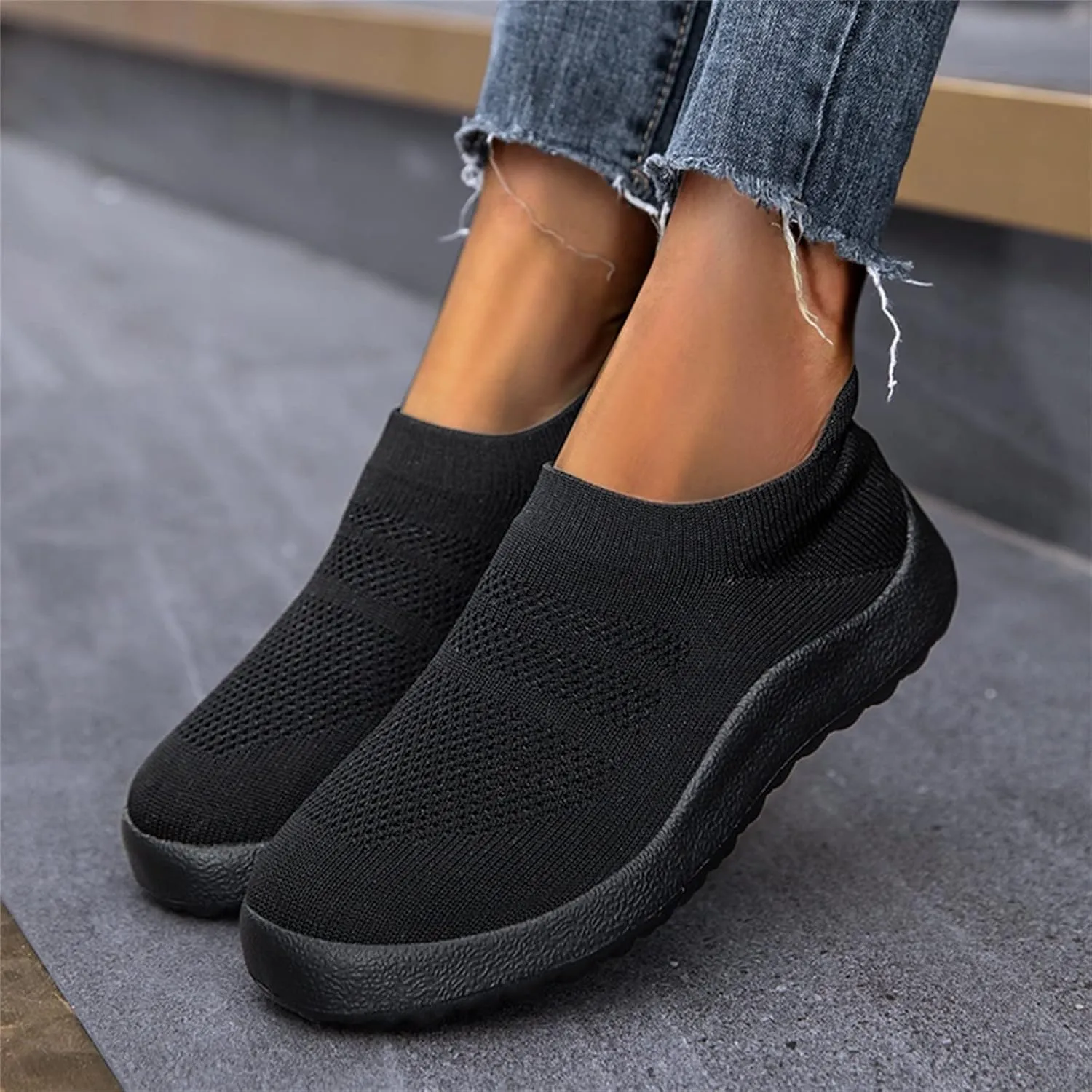 Women's Sneakers Size 8 Slip On Fashion Sneakers for Women 2023 Platform Slip On Walking Tennis Shoes for Women with Arch Support Women's Sneakers Wide Fit Zapatos Deportivos De Mujer para El Gym