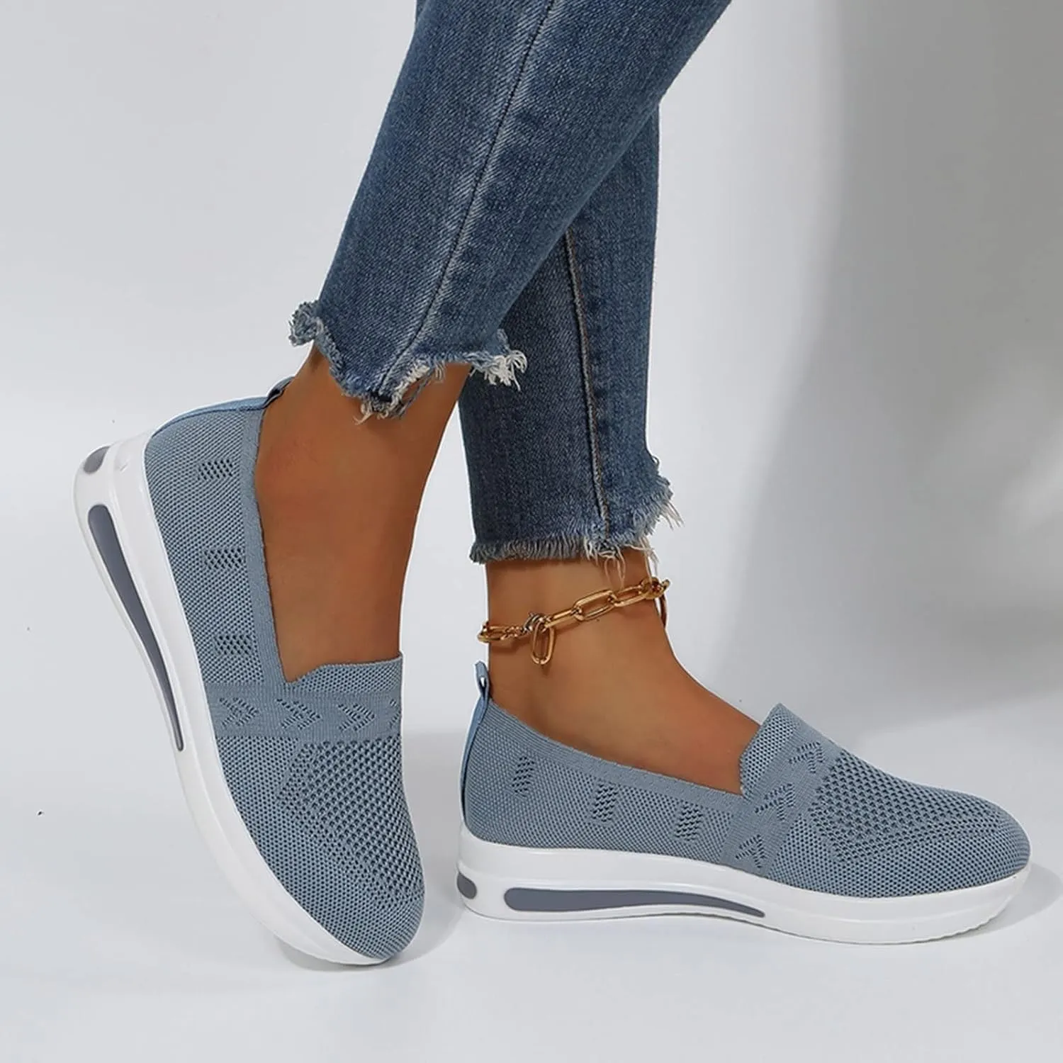 Women's Walking Shoes Orthopedic Sneakers Casual Platform Mesh Loafers Breathable Mesh Running Shoes Comfortable Sneakers