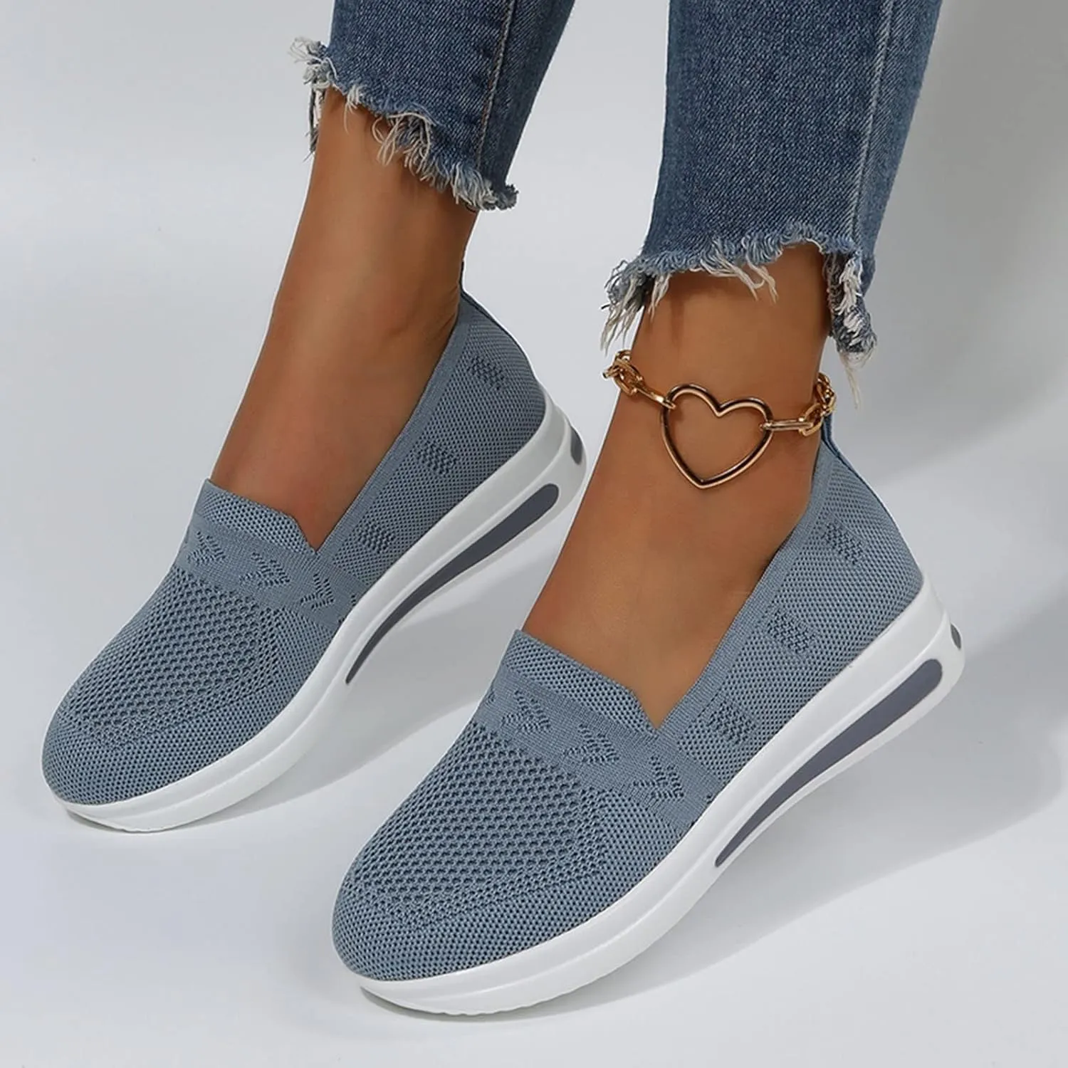 Women's Walking Shoes Orthopedic Sneakers Casual Platform Mesh Loafers Breathable Mesh Running Shoes Comfortable Sneakers