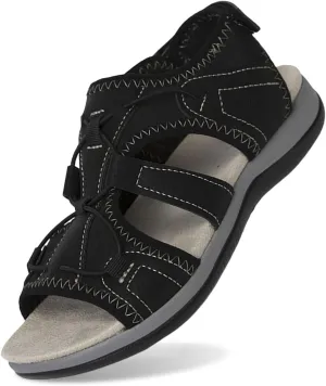 Women's Wedge Heel With Arch Support Low Top Round Toe Casual Sandals For Hiking Outdoor Walking Summer Platform Athletic Shoes Women