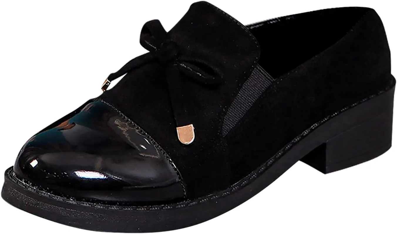 Work Shoes Women Business Casual Shoe Dressy Chunky Loafers Comfortable Office Shoes Penny Loafers Slip On Shoe