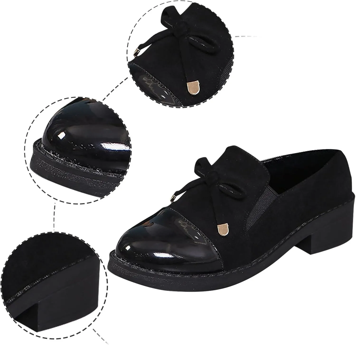 Work Shoes Women Business Casual Shoe Dressy Chunky Loafers Comfortable Office Shoes Penny Loafers Slip On Shoe