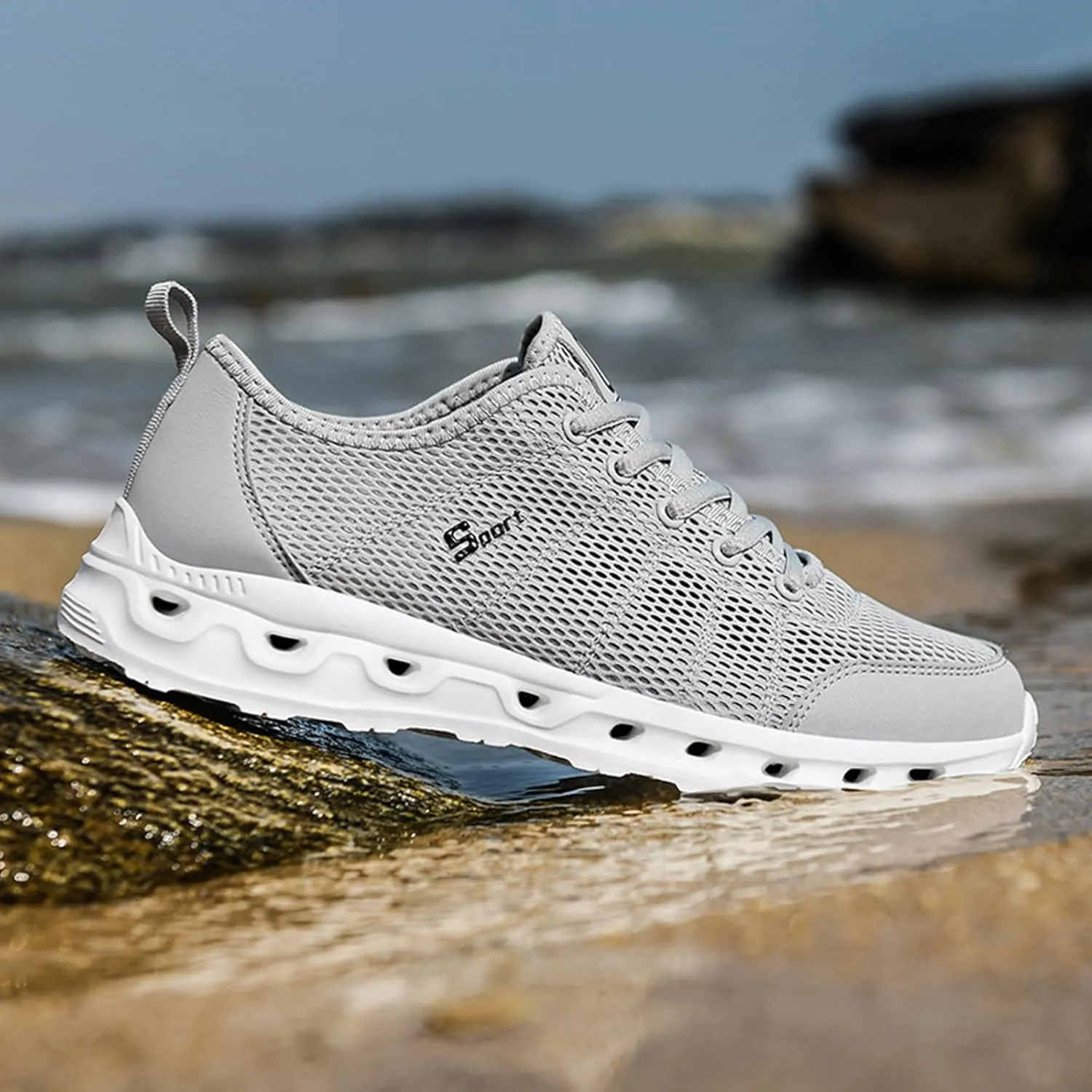 Workout Athletic Sport Shoes for Men Breathable Mesh Comfortable Tennis Shoe Men's Sport Breathable Mesh Shoes