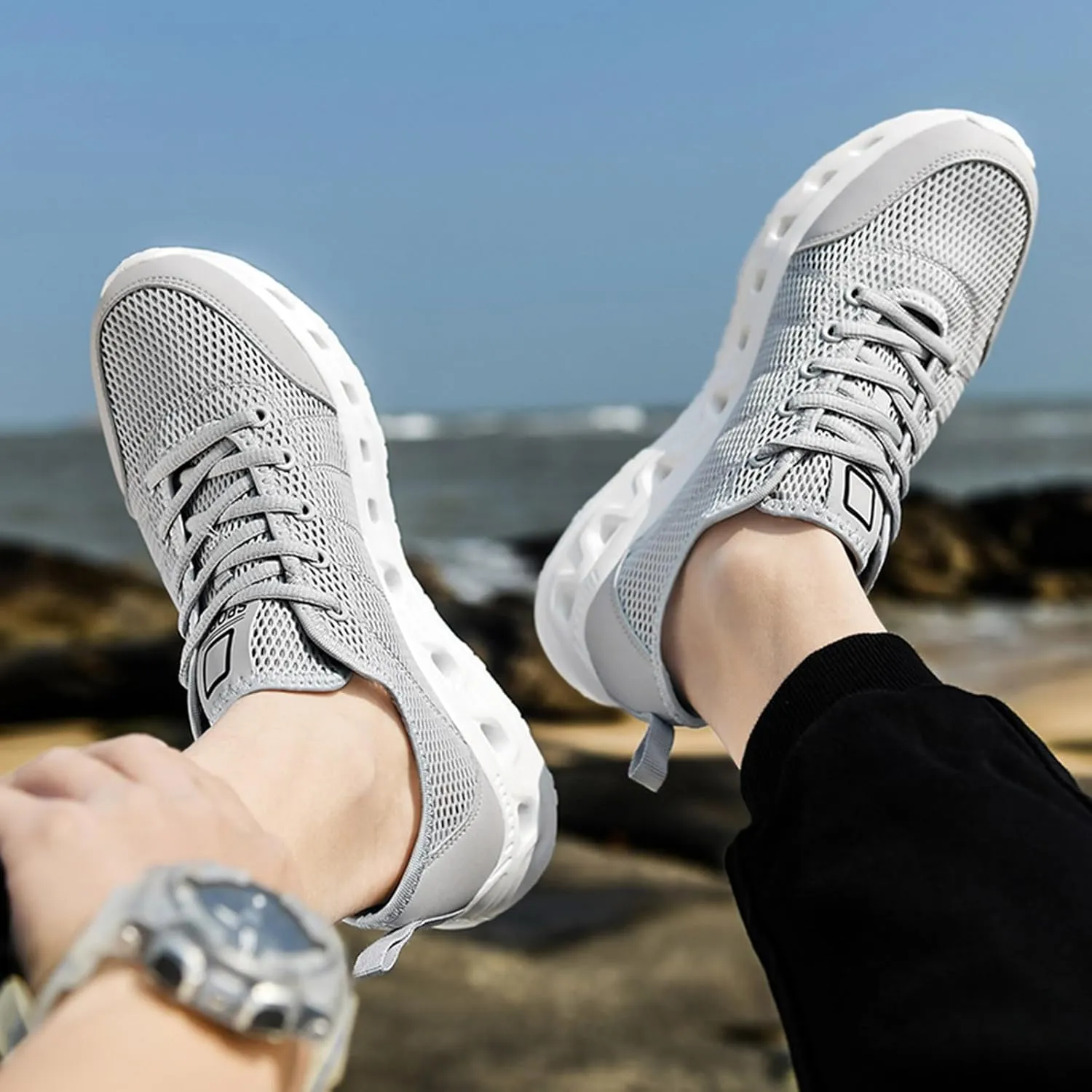 Workout Athletic Sport Shoes for Men Breathable Mesh Comfortable Tennis Shoe Men's Sport Breathable Mesh Shoes