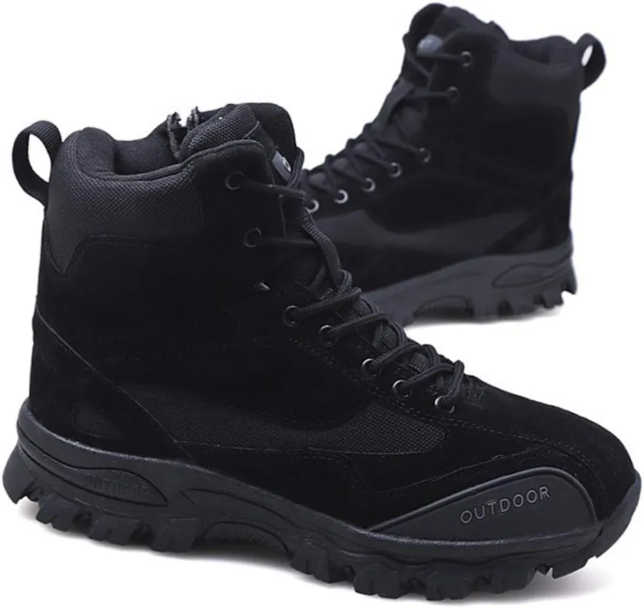 Wygwlg Men's Military Boots Tactical Combat Boots Special Forces Boot Police Ankle Outdoor Non-slip Work Protection Boots