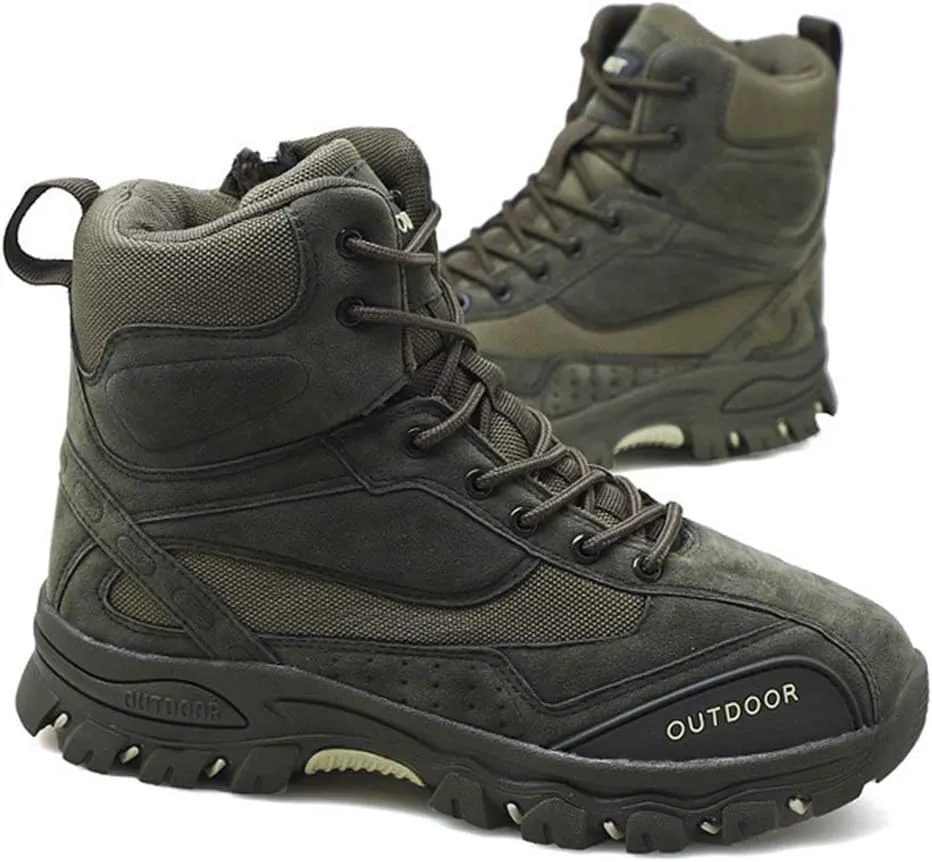 Wygwlg Men's Military Boots Tactical Combat Boots Special Forces Boot Police Ankle Outdoor Non-slip Work Protection Boots