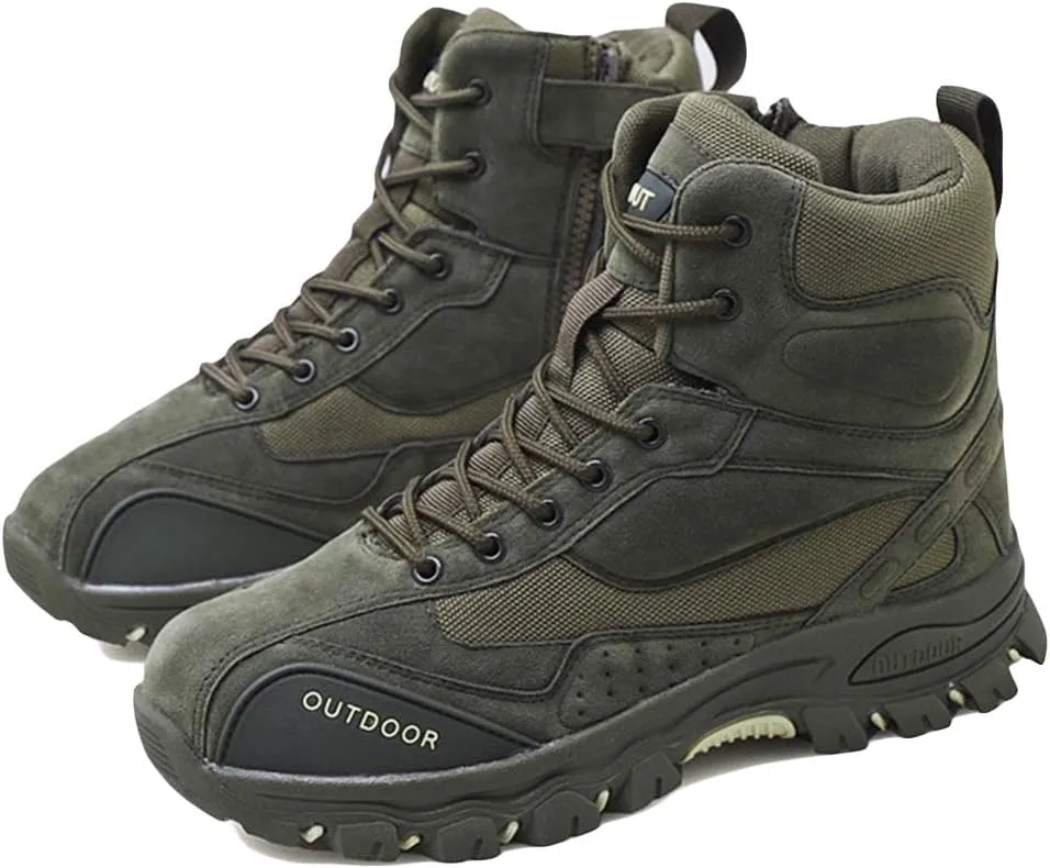 Wygwlg Men's Military Boots Tactical Combat Boots Special Forces Boot Police Ankle Outdoor Non-slip Work Protection Boots