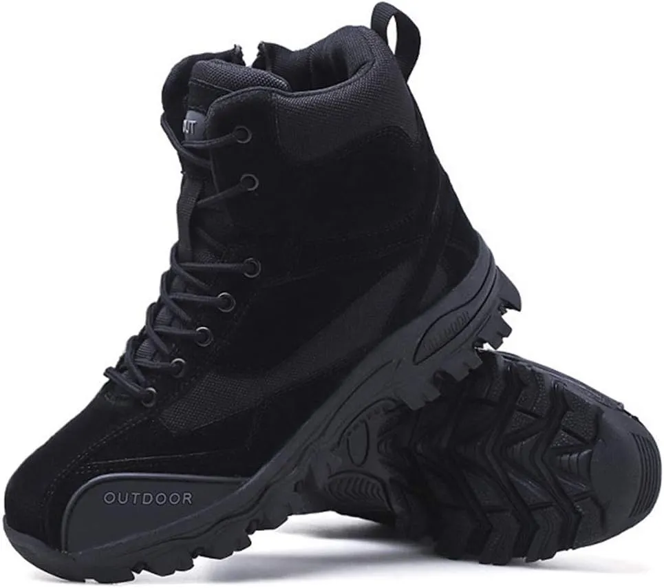 Wygwlg Men's Military Boots Tactical Combat Boots Special Forces Boot Police Ankle Outdoor Non-slip Work Protection Boots