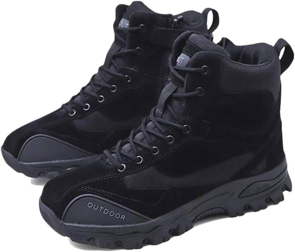 Wygwlg Men's Military Boots Tactical Combat Boots Special Forces Boot Police Ankle Outdoor Non-slip Work Protection Boots