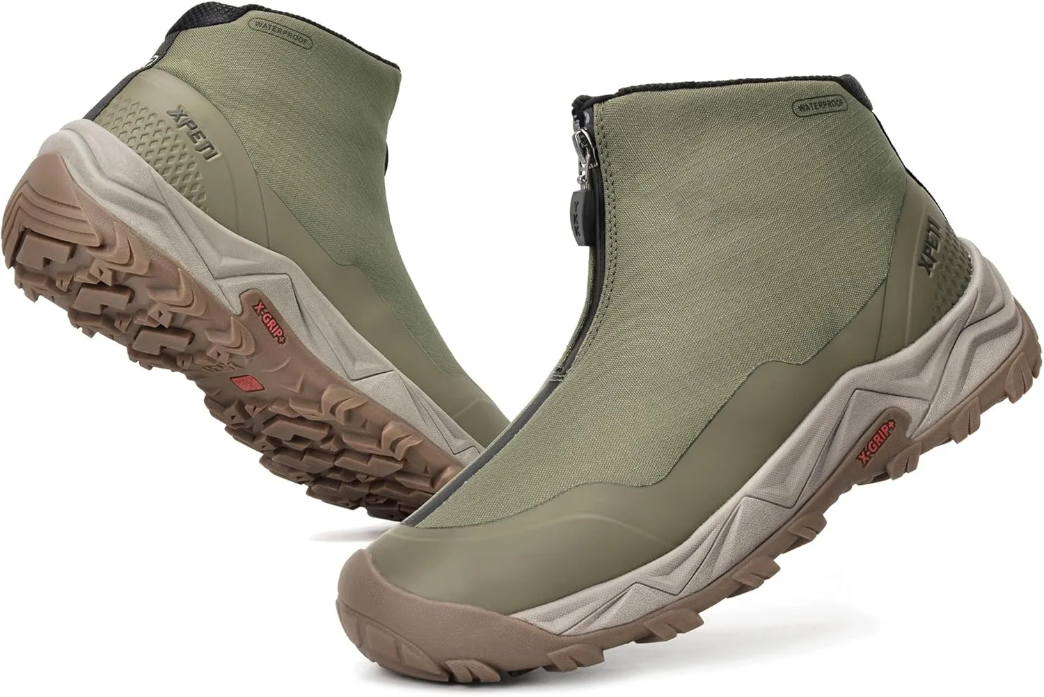 XPETI Men's Coldurban II Front Zip Waterproof Campsite Hiking Boots